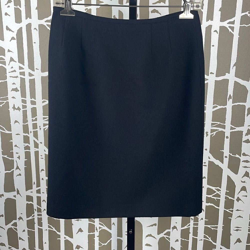 Kasper Solid Black Pencil Skirt